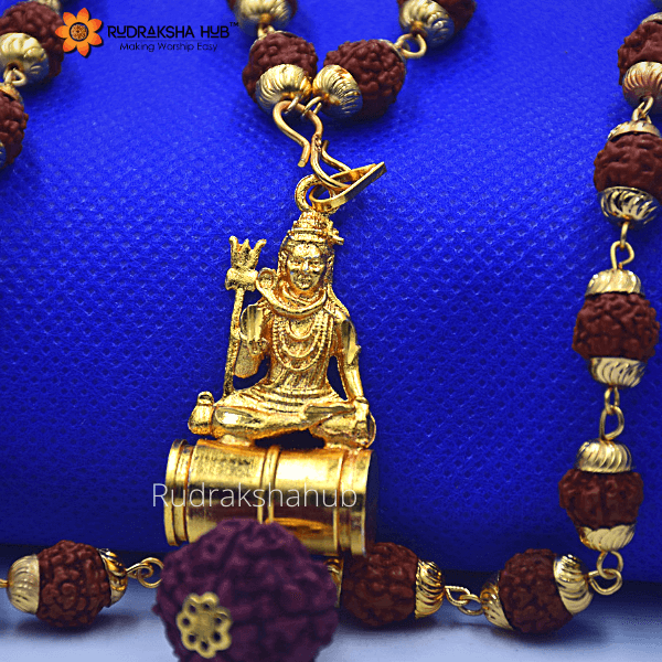 शिव डमरू रुद्राक्ष पेंडेंट
