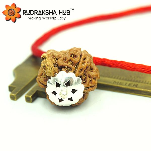 7 Mukhi Ganesha Rudraksha Silver Pendant