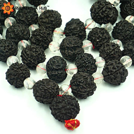 Sphatik Black Rudraksha Kantha Mala