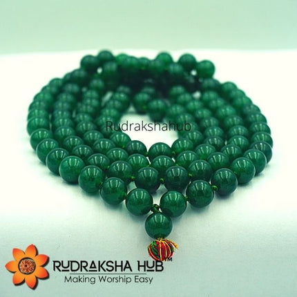 हरा हकीक (अगेट) माला 8 मिमी