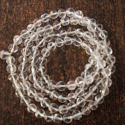 Sphatik Mala Half Diamond Cut