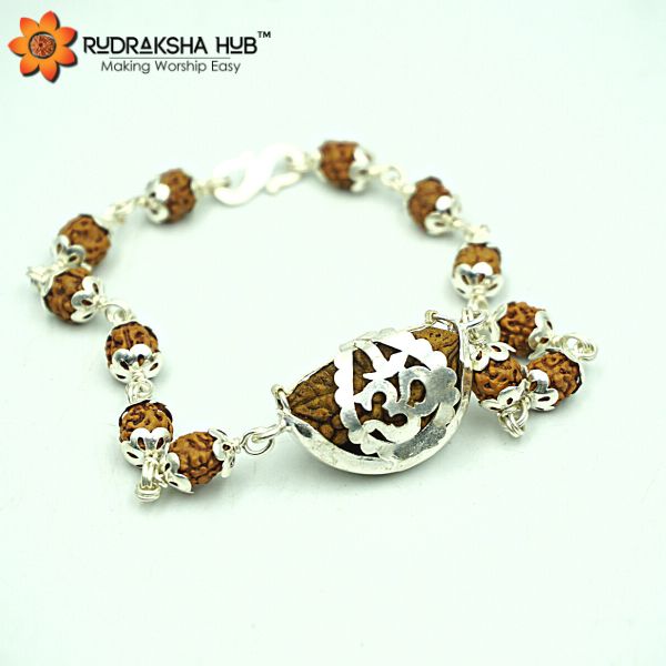 Shop 7 Mukhi Rudraksha Bracelet in Pure Silver 92.5ct Online