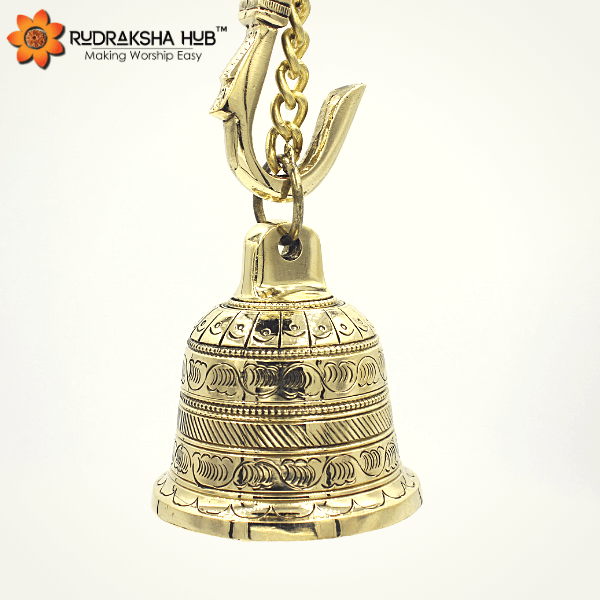 Mandir Bell (Temple Ghanti)- Brass Bell- Hanging Bell | Rudraksha Hub